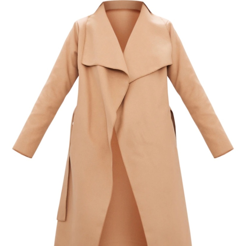 Pretty Little Thing oversized waterfall coat no belt, fits small